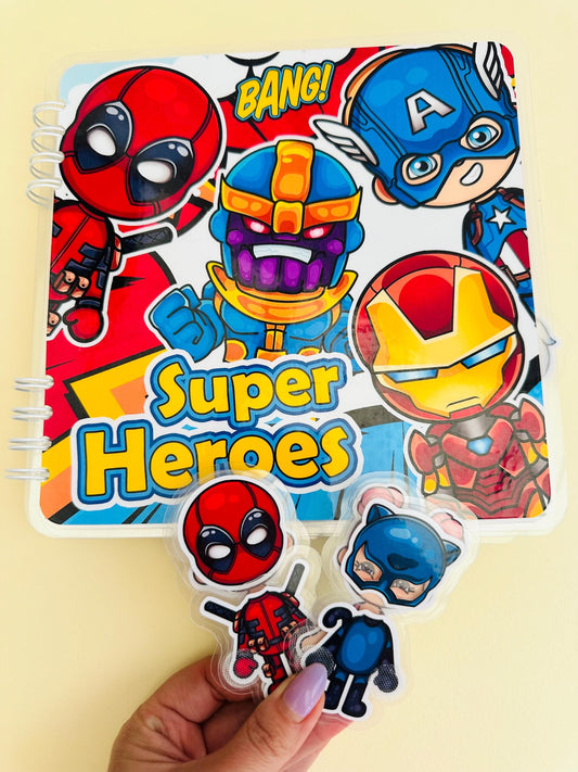 Children Velcro Book Superhero for Boys - Educational Toy