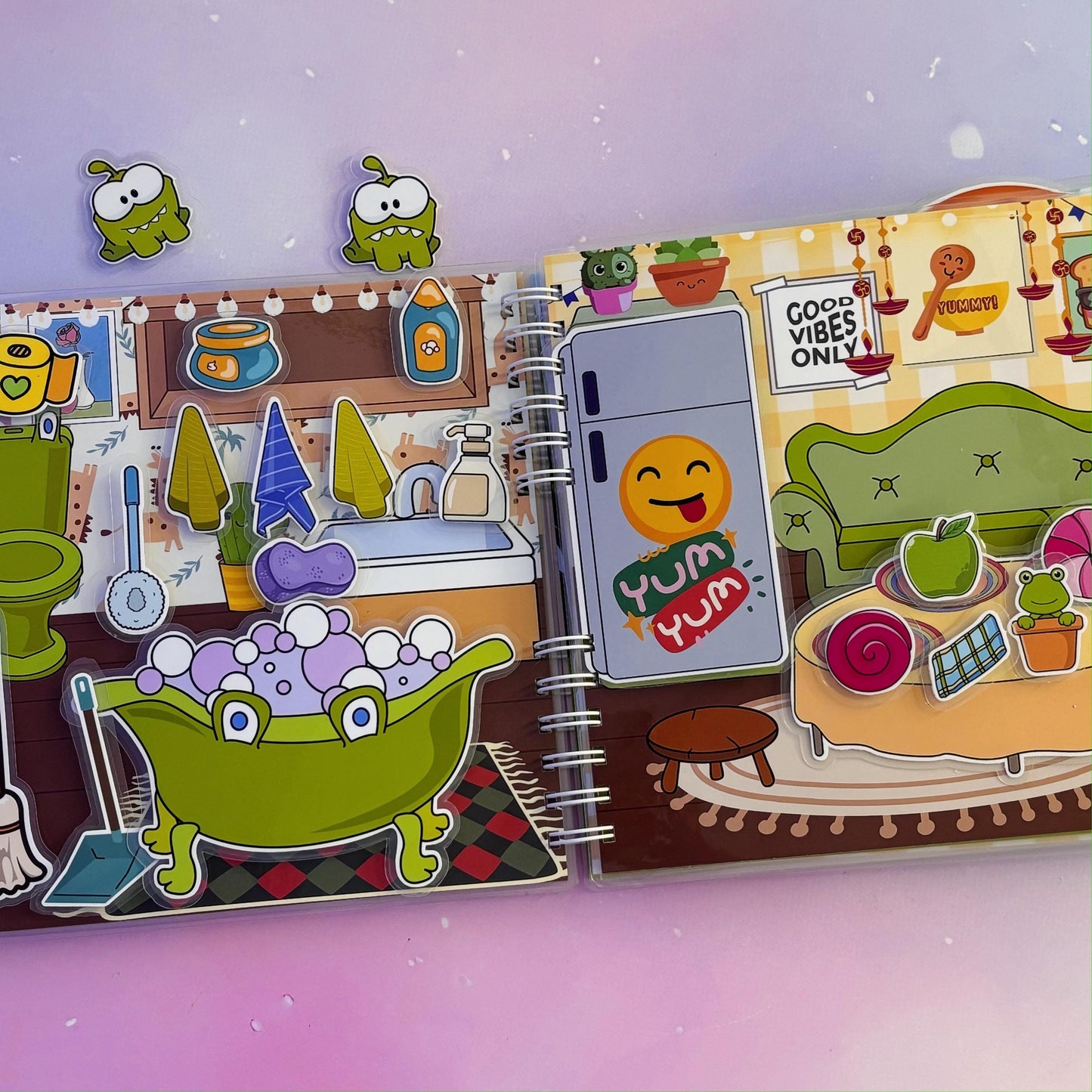 Nom-nom Cafe Sticker Book for Children - Create Your Own Adventure with Smart Details