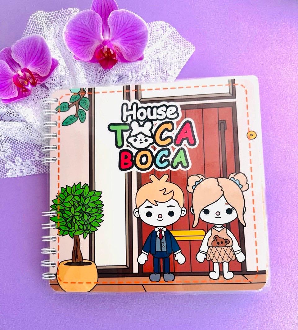 Toca Boca Velcro Children Book House with 85 Reusable Pieces and Vivid Illustrations