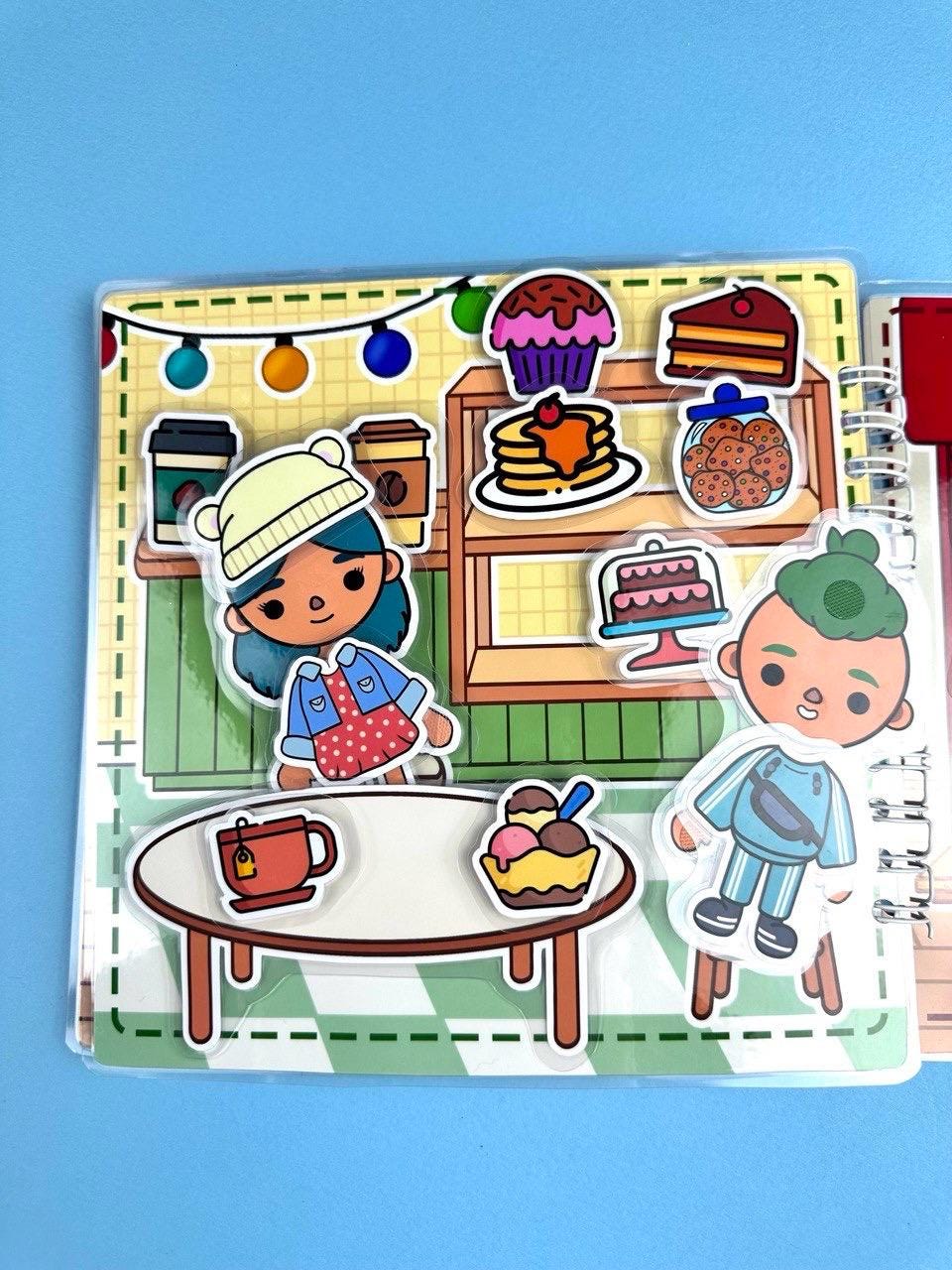 Toca Boca Farm Shopping Children Velcro Book - Fun Shopping Adventure for Imaginative Play